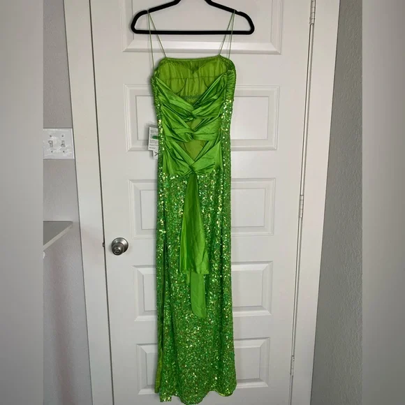 NWT Scala Green Sequin Maxi Dress - coffeafoods.com